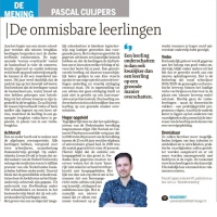 De onmisbare leerlingen - Pascal Cuijpers in Dagblad de Limburger, september 2021
