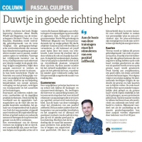 Duwtje in de goede richting helpt - Pascal Cuijpers in Dagblad de Limburger, mei 2021