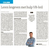 Leren lesgeven met hulp VR-bril - Pascal Cuijpers in Dagblad de Limburger, september 2022