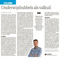 Onderwijsbubbels als valkuil - Pascal Cuijpers in Dagblad de Limburger, oktober 2022
