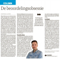 De beoordelingsobsessie - Pascal Cuijpers in Dagblad de Limburger, december 2022