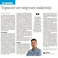 Topscore ver weg voor onderwijs - Pascal Cuijpers in Dagblad de Limburger, mei 2022