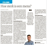 Hoe sterk is een mens - Pascal Cuijpers in Dagblad de Limburger, februari 2023