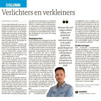 Verlichters en verkleiners - Pascal Cuijpers in Dagblad de Limburger, maart 2024