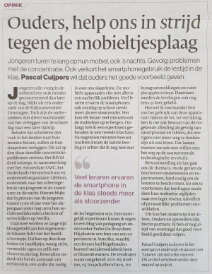 Pascal Cuijpers in Algemeen Dagblad